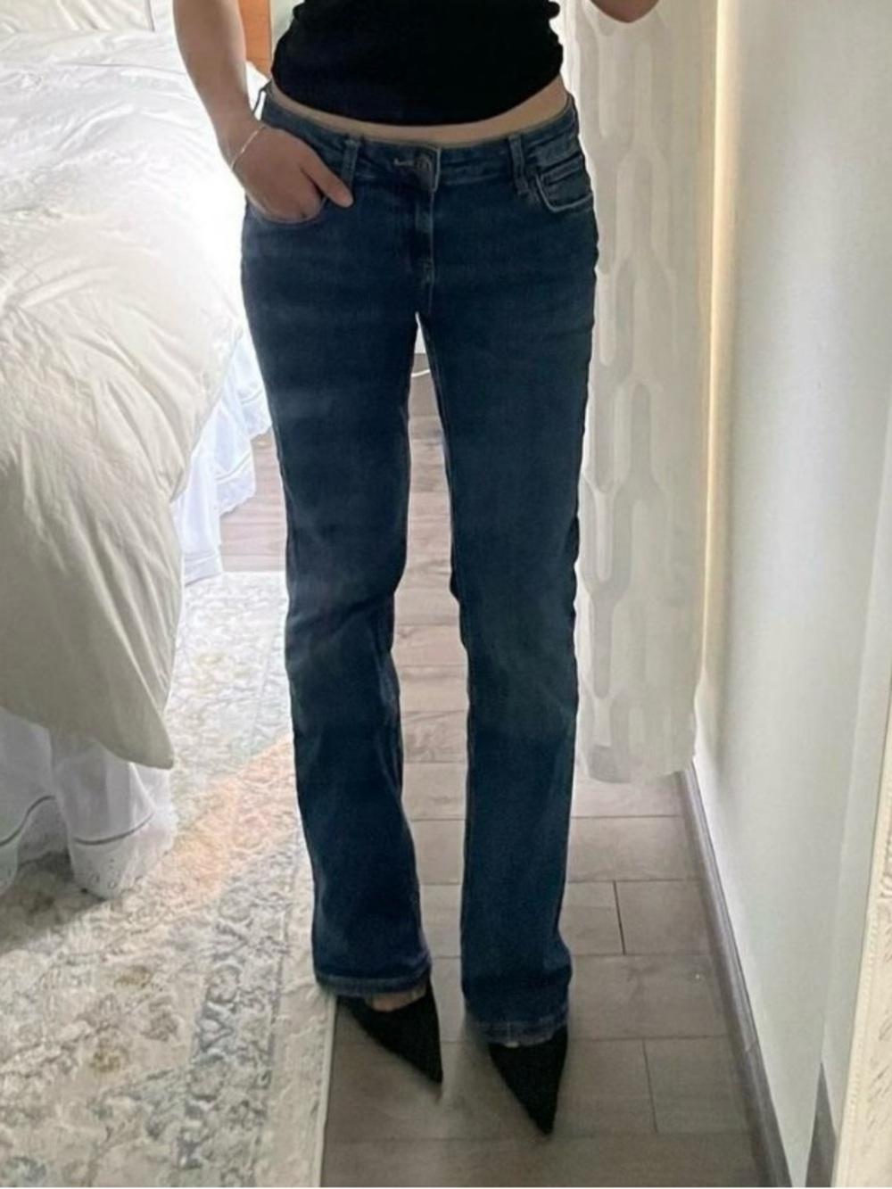 Dark Blue Bootcut Women's Jeans